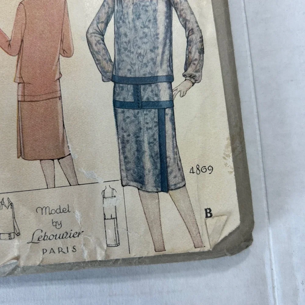 McCall Antique Early 1900's Pattern #4869 Ladies/Misses 2 Pc Dress Sz16 HTF RARE